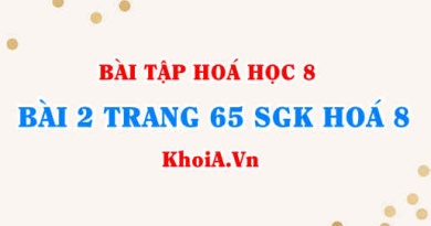 Bài 2 trang 65 SGK Hóa 8: Mol, Khối lượng mol, Thể tích mol